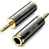 ANDTOBO Adattatore per Cuffie Stereo in Rame Puro da 2 Pezzi da 6,35 mm a 3,5 mm, Adattatore Stereo da 3,5 mm Maschio a Jack da 6,35 mm Femmina per Cuffie, Adattatore per Amplificatore-Nero