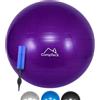CampTeck U7290 Unisex Palla Fitness Ginnastica 65 cm con Pompa a Mano per Palestra, Yoga, Pilates - Grigio