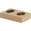 MAQA 50 pz Porta bicchieri asporto cappuccino 17x11.5 H 3.5 cm, Contenitore porta bicchiere, porta caffè take away 2 fori