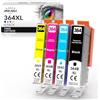 INK4U 364XL - Cartuccia d'inchiostro di ricambio compatibile per HP 364XL 364 per Photosmart 5510 5520 6510 6520 7510 7520 Officejet 4610 4620 Deskjet 3070A (nero, ciano, magenta, giallo, confezione