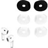 Haofun [3 Paia] Auricolari di Ricambio per Airpods 4, Custodia Protettiva in Silicone, Pelle Morbida, Auricolari in Silicone per Airpods4 Adatti Alla Custodia di Ricarica - 2 Paia Bianco + 1 Paio Nero