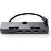 SATECHI Hub USB C con Morsetto per iMac, Grigio Siderale | Progettato per iMac 2017/2019/2020 e iMac Pro, USB-C dati, 3x USB-A 3.0, Micro/SD (non compatibile con iMac M1 2021)