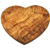 Naturally Med - Tagliere a forma di cuore, in legno d'ulivo, 21 cm