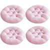 kuyouqi Confezione da 4 cuscini rotondi per sedia, 38 x 38 cm, traspiranti, morbidi, per cucina, sala da pranzo, giardino, soggiorno, camera da letto, pavimento (rosa)