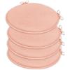 emmevi Set 4 Cuscini Sedia Rotondi Cotone Lavabili Morbidi Coprisedia Tondo Tinta Unita Pastello Rosa