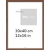 Pix FRAMES Cornice Foto - 30x40 cm - Portafoto da Parete Legno - Elegante Cornici da Parete - Porta Foto da Muro - Classico Quadretti da Parete - Moderno Portafoto - Marrone