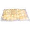 Weduspaty Coperta di Neve Finta 47x13 Pollici Coperta di Neve Natalizia con luci a LED Runner da Tavolo con Neve Illuminata Runner Tavola Natalizio Coperta Neve Finta Invernale Artificiale Runner per Natale