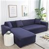 Amsg Copridivano con Penisola Elasticizzato A Sinistra Destra, Copridivano AntiGraffio Gatto Chaise Longue Sofa Cover A Forma di L,D,XL235~300cm