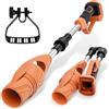 HANSILK soffiatore di foglie wireless pieghevole e leggero(senza batteria), velocità 63 m/s flusso 600 CFM compatibile batteria 18V soffiatore compatto per prato/patio/selciato/garage Arancione