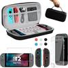 Natbok Custodia Protettiva per Nintendo Switch 2 - Kit di Rigida Custodia da Viaggio Accessori contiene Etui di Trasport Pellicola Protettiva Cover Protettiva Trasparente Impugnatura per il Pollice