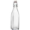 BORMIOLI ROCCO Bottiglia swing quadra in vetro con tappo lt 1 (12 pezzi) - Trasparente - Vetro