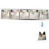 Stampo 5 merli torre in acciaio inox cm 23x5,1 - Acciaio - Acciaio Inox