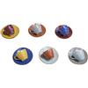 NOVITA' HOME Tazza caffè con piatto mediterraneo novità home in ceramica colorata (6 pezzi) - Assortito - Ceramica Gres