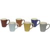 NOVITA' HOME Tazza mug mediterraneo novità home in ceramica colorata cm 9,5x11 (6 pezzi) - Assortito - Ceramica Gres
