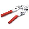 Pinza apritutto in acciaio inox con manico in plastica - Acciaio,bianco - Acciaio,plastica