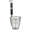 Colino spaghetti cinesi noodles in acciaio inox cm 13,5 - Acciaio,nero - Acciao Inox,legno
