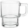 PASABAHCE Bicchiere latte impilabile hill pasabahce in vetro cl 32 (2 pezzi) - Trasparente - Vetro Temperato