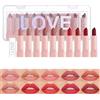 EONFAVE Mini rossetto Set 10 colori Matte & Creamy, Waterproof & Long Lasting