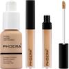 Hilareco PHOERA Fondotinta, correttore liquido PHOERA, copertura naturale, correttore leggero, fondotinta PHOERA fondotinta per donne (104 Buff Beige+104#CUSTARD, 85 g (confezione da 1))