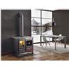 Nordica cucina legna nordica 7015448 rosa l 5.0 vst steel nero antracite