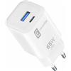 Cellularline Caricabatterie da rete con due porte Power Delivery 65W