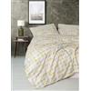 Nuit Des Rêves Set copripiumino matrimoniale Ranforce beige (200 x 200 cm), 100% cotone, 2 federe (80 x 80 cm), stampa a pigmenti, lavabile in lavatrice, chiusura con bottoni, biancheria da letto