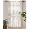 Flber Macramè, tenda da appendere alla parete, in macramè, tessuto a mano, stile bohémien, da cucina, 127 x 75 cm (tenda macramè)