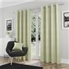 Enhanced Living Goodwood - Tende con occhielli verdi per camera da letto, con motivo a onde sottili, 229 x 183 cm, riduzione del rumore, per camera da letto, 2 pannelli per tende