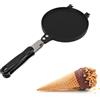 Tomotato Macchina per Cono di Cialda, 16,5 cm Waffle Cone Maker in Lega di Alluminio, Macchina per Cono Gelato Rotolo di Uova Crepe Pan