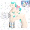 Booaee Pistola Bolle Di Sapone, Pistola a Bolle Unicorno per Bambini, Pistola per Bolle di Sapone,Pistola a Bolle per Bambini,Macchina Automatica Bolla Con Soluzione per Matrimonio Festa All'aperto-Bianco-A