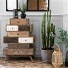 DEGHI Cassettiera 77x108h cm in legno di mango con 8 cassetti decorati - Laos