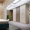 DEGHI Armadio battente 300x236h cm cashmere con 6 ante reversibili cashmere e rovere tartufo - Ventur