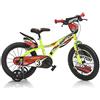 Dino Bikes Bici Bicicletta Bambino 16 Pollici Raptor 2 Freni al Manubrio Giallo