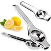 PARENCE.- Spremiagrumi manuale in metallo - Spremiagrumi in argento solido per limoni e agrumi - Facile da usare e da pulire - Cottura confortevole - Succhi freschi fatti in casa