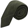 King & Priory Luxury Herringbone Cravatta in Tweed Verde Foresta