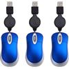 Sirxlevcy 3 Pezzi Mouse Cablato Mouse Retrattile Mouse con Filo Mini Mouse Mouse Ottico USB Mouse Cablato per Computer Portatile PC Facile da Installare Facile da Usare