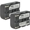 vhbw 2x batteria compatibile con Samsung VP-D352, VP-D453, VP-D34, VP-D39, VP-D55, VP-D390, VP-D530 videocamera camcorder (600mAh, 7,2V, Li-Ion)