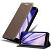 Cadorabo Custodia Libro per WIKO LENNY 5 in BRUNO CAFÉ - con Vani di Carte, Funzione Stand e Chiusura Magnetica - Portafoglio Cover Case Wallet Book Etui Protezione