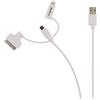 Valueline Cavo di Carica e Sincronizzazione Maschio USB 2.0 A, Adattatore Lightning Micro B e Dock a 30-Pin, 1 m, Bianco
