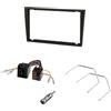 Audioproject A386-10 - Set di mascherina autoradio 2 DIN compatibile per Opel Agila Astra Corsa C Combo Omega Vectra Meriva Vivaro Zafira Suzuki Ignis radio adattatore antenna sblocco nero