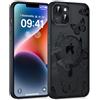 Coiwxmoi Cover Magnetica per iPhone 12 Pro Max 6,7,Compatibile con MagSafe, Custodia Traslucida Matte con Aesthetic Disegno Farfalla, Ultra Sottile TPU Hard PC Antiurto Ragazze Protettiva Case, Nero