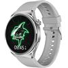 Black Shark S1 Smartwatch, 1,43'' Orologio intelligente Chiamata Bluetooth, SpO2 frequenza cardiaca Monitor, 100+ modalità sportive, Impermeabile IP68 Inseguitore di fitness per Android iOS (Argento)