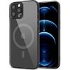 Svanove per iPhone 12 Pro Max Cover Compatibile con MagSafe, Trasparente Magnetica Protezione della fotocamera Custodia, Sottile Silicone Antiurto Anti-Graffio Custodia Case, Nero Chiaro