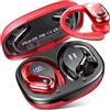 Rulefiss Cuffie Bluetooth Sport, Auricolari Bluetooth 5.4 con 4 ENC Mics, 75 Ore Stereo Cuffie Wireless Antirumore, IP7 Impermeabili Cuffiette Bluetooth con Display LED, Cuffie Senza Filo per Running/Palestra