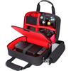 USA Gear Custodia da Viaggio Compatibile con Nintendo Switch 2, Dock Station, Gamecube/Pro Controller , Joy Con e Altri Accessori per Nintendo Switch 2 - Interno Personalizzabile, Tracolla - Rosso