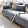 JUNLEBUYI Copridivano Cotone Lino Copri Divano Con Penisola Sinistra/Destra, Copri Braccioli Divano, Universale Moderno Copridivano Antiscivolo 4 3 2 1 Posti Per Soggiorno (90×90cm,Grigio)