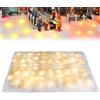 Weduspaty Coperta di Neve Finta 71x18 Pollici Coperta di Neve Natalizia con luci a LED Runner da Tavolo con Neve Illuminata Runner Tavola Natalizio Coperta Neve Finta Invernale Artificiale Runner per Natale