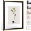 Bildershop-24 Telaio in vetro doppio con doppi vetri, Prio in Oro nero antico 29,7x42cm (DIN A3) con vetro acrilico, cornice per quadri con doppi vetri