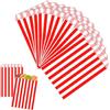 Mienocol 100 sacchetti di carta a righe rosse per caramelle da 12,7 x 17,8 cm, sacchetti di carta a righe per caramelle, buffet, torte nuziali, negozio di regali per bambini, ragazze, ragazzi, compleanni,
