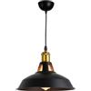 Alpinaluz Lampada da soffitto a sospensione nera - stile nordico industriale retrò vintage - paralume metallico Ø27 cm con apertura superiore - luce ambientale e diretta - attacco E27 per soggiorno